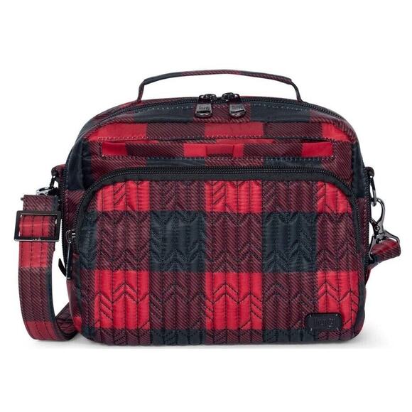 lug Handbags - LUG Black & Red Buffalo Plaid Nylon MINI RANGER Crossbody Organizer